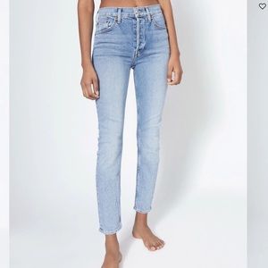 Redone Comfort Stretch High Rise Ankle Crop